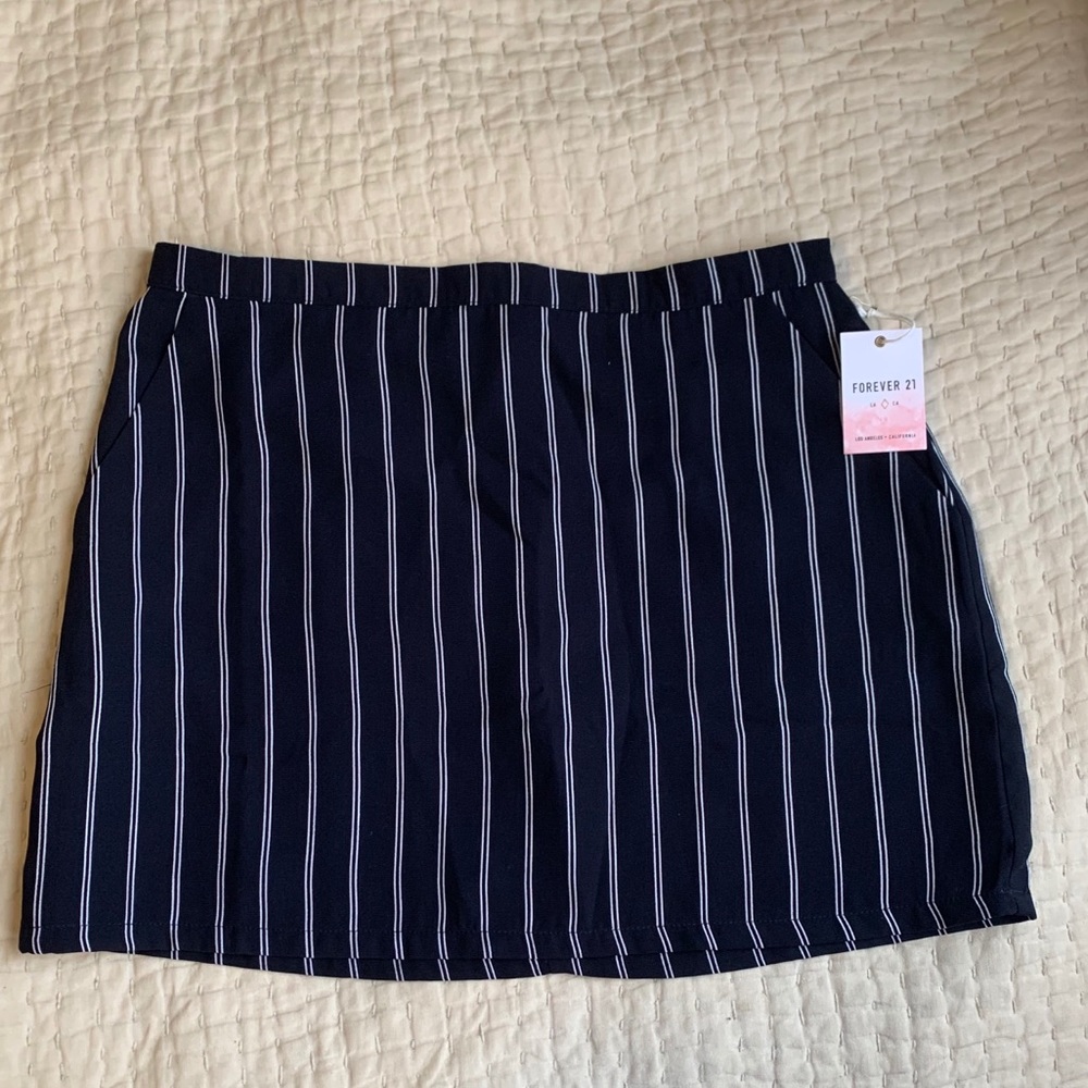 Stripe mini skirt